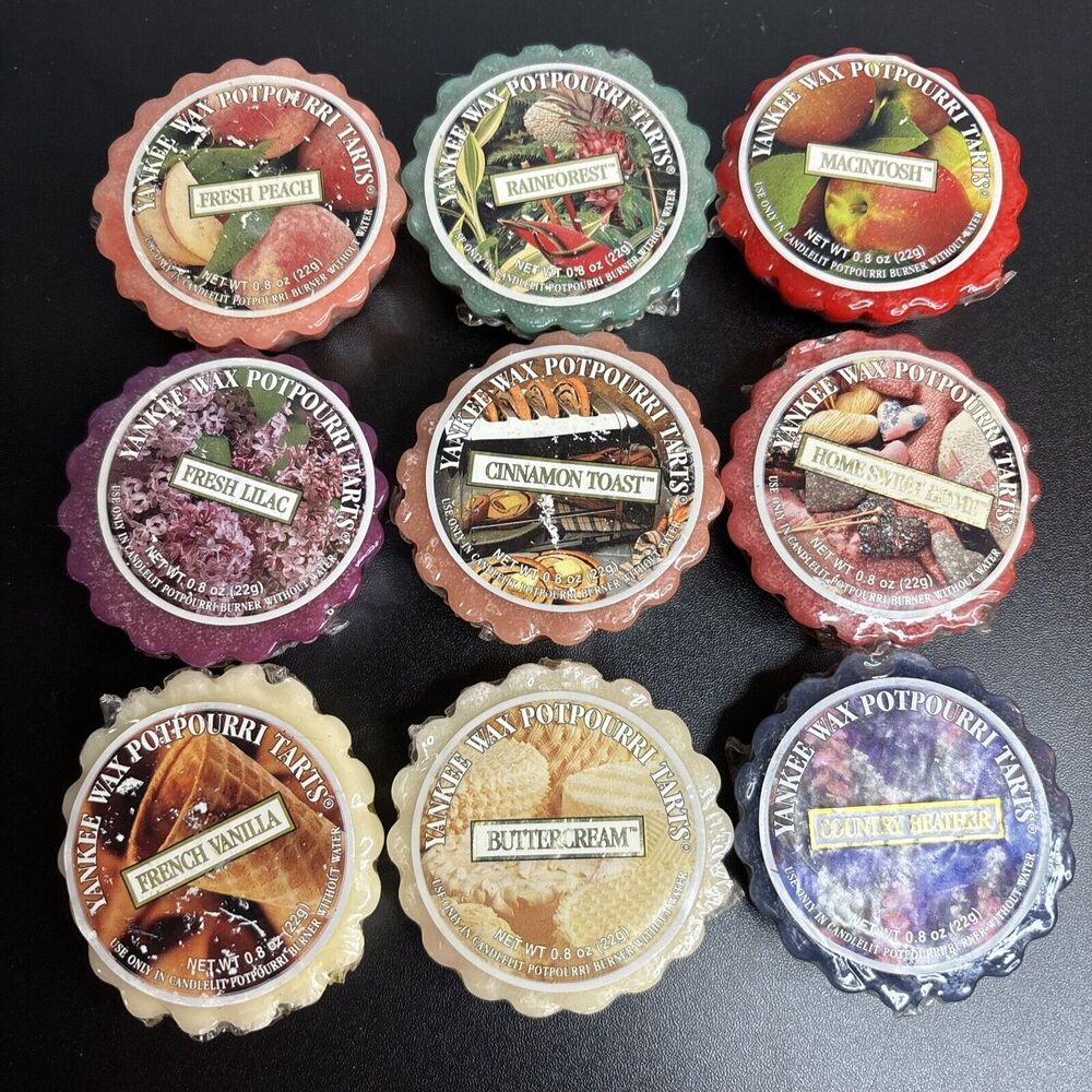 Vintage Yankee Candle Wax Melts Some Rare And Retired (lot of 9) Country Heather